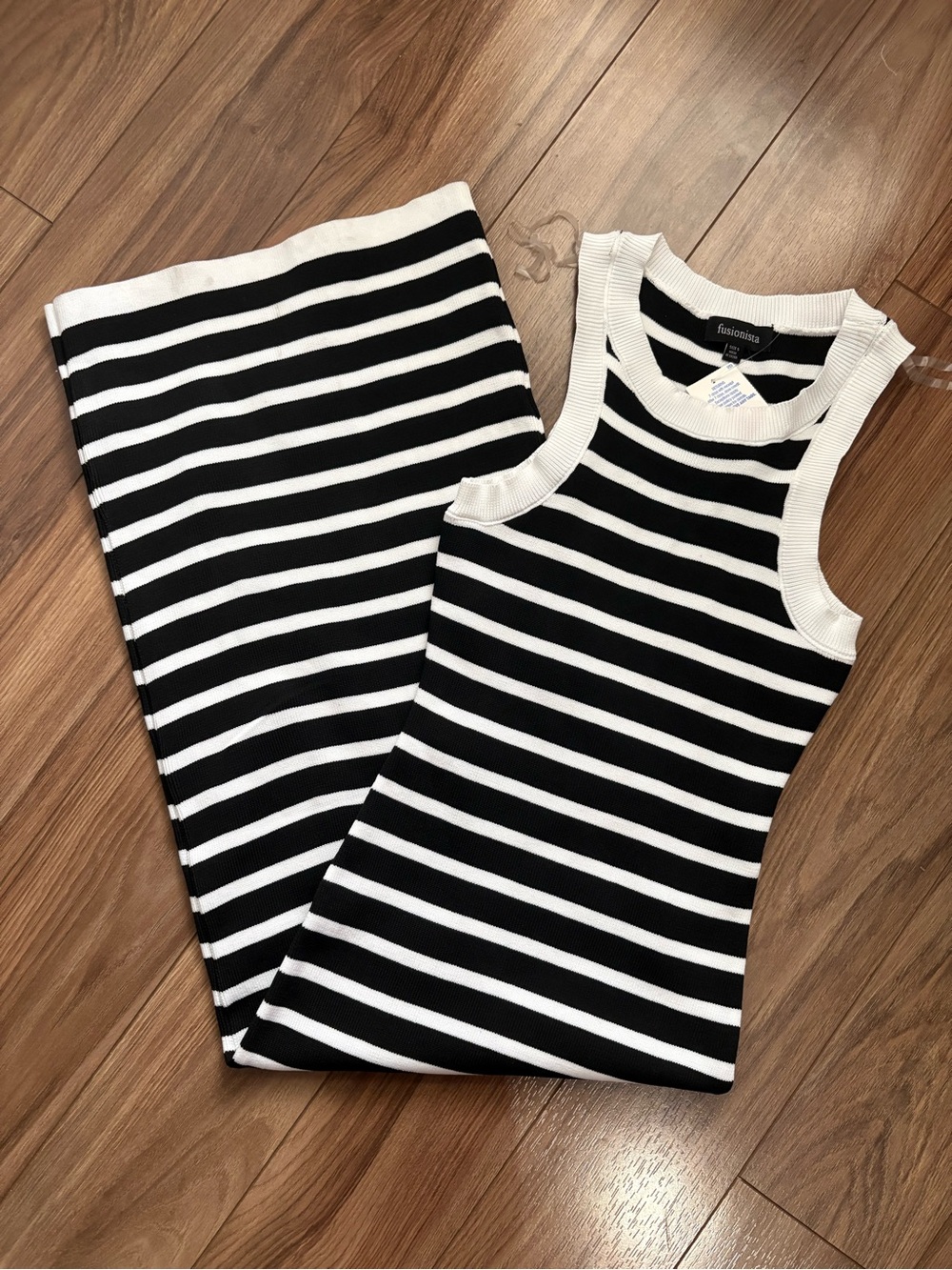Black and White Striped Tank Dress